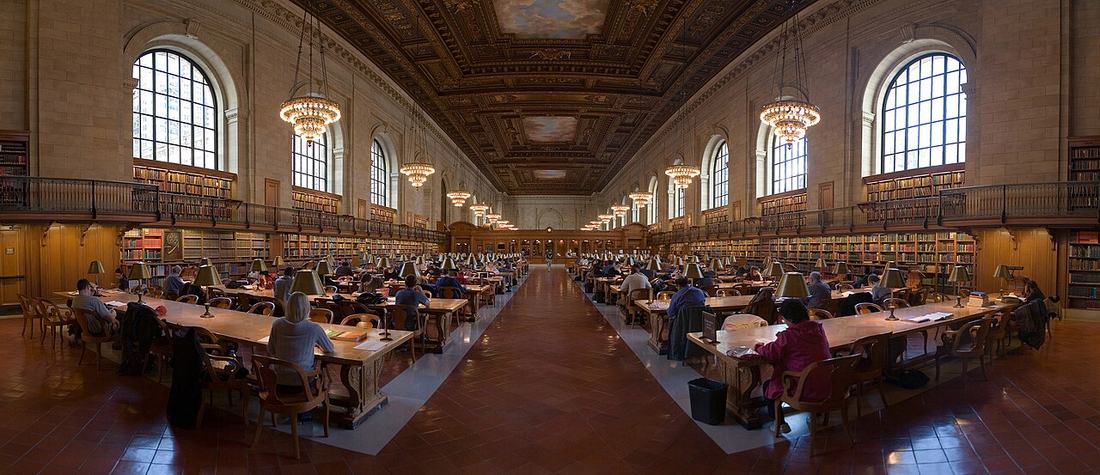 A public library reading room