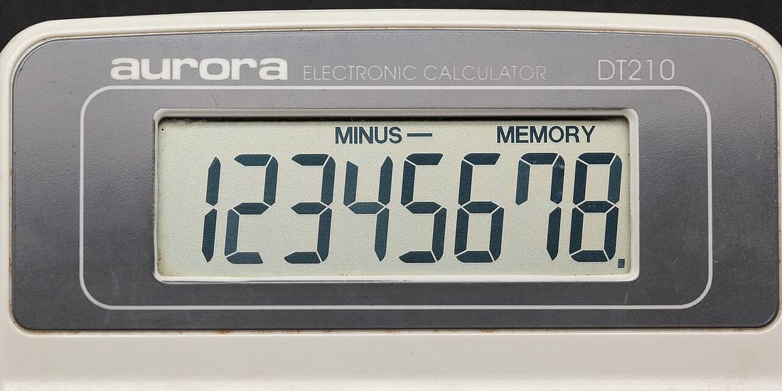 A pocket calculator